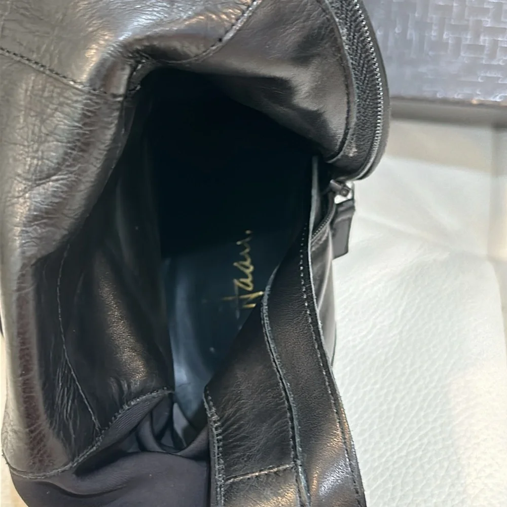 Cole Haan BLACK AIR JALISA TALL BOOT with Zip Closure in Size 4.5 В - Picture 8 of 17